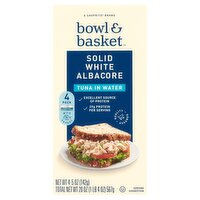 Bowl & Basket Solid White Albacore Tuna in Water, 5 oz, 4 count, 20 Ounce