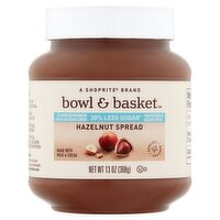 Bowl & Basket 30% Less Sugar Hazelnut Spread, 13 oz, 13 Ounce