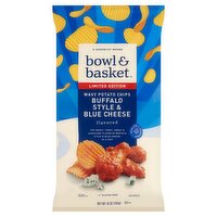 Bowl & Basket Buffalo Style & Blue Cheese Flavored Wavy Potato Chips Limited Edition, 10 oz