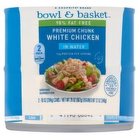 Bowl & Basket Premium Chunk White Chicken in Water, 10 oz, 2 count