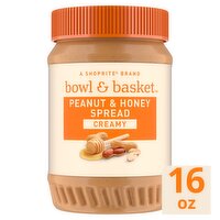 Bowl & Basket Creamy Peanut & Honey Spread, 16 oz, 16 Ounce