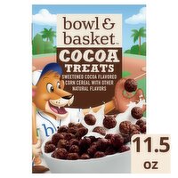 Bowl & Basket Cocoa Treats Sweetened Cocoa Flavored Corn Cereal, 11.5 oz