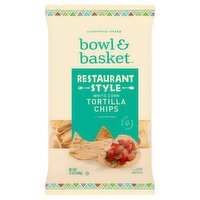 Bowl & Basket Restaurant Style White Corn Tortilla Chips, 12 oz, 12 Ounce