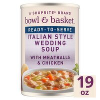 Bowl & Basket Italian Style Wedding Soup with Meatballs & Chicken, 19 oz, 19 Ounce