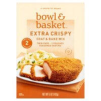 Bowl & Basket Extra Crispy Coat & Bake Mix Twin Pack, 2 count, 5 oz, 5 Ounce