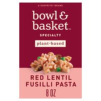 Bowl & Basket Specialty Plant-Based Red Lentil Fusilli Pasta, 8 oz