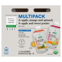 Wholesome Pantry Organic Baby Food Variety Pack, Stage 2, 6+ Months, 4 oz, 12 count