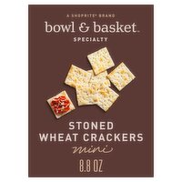 Bowl & Basket Specialty Mini Stoned Wheat Crackers, 8 oz, 8 Ounce