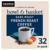 Bowl & Basket Dark Roast French Roast Coffee K-Cup Pods Value Pack, 0.31 oz, 32 count