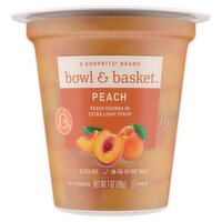 Bowl & Basket Peach Chunks in Extra Light Syrup, 7 oz, 7 Ounce