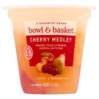 Bowl & Basket Cherry Medley Peaches, Pears & Cherries in Extra Light Syrup, 7 oz