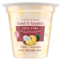 Bowl & Basket Coco Piña Pineapple Chunks in Sweetened Coconut Milk & Water, 7 oz, 7 Ounce