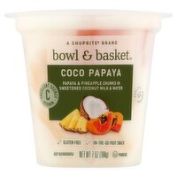 Bowl & Basket Coco Papaya & Pineapple Chunks in Sweetened Coconut Milk & Water, 7 oz, 7 Ounce