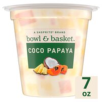 Bowl & Basket Coco Papaya & Pineapple Chunks in Sweetened Coconut Milk & Water, 7 oz, 7 Ounce