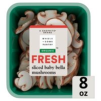 Wholesome Pantry Organic Fresh Sliced Baby Bella Mushrooms, 8 oz