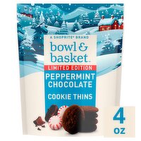 Bowl & Basket Peppermint Chocolate Cookie Thins Limited Edition, 4 oz