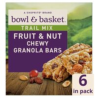 Bowl & Basket Trail Mix Fruit & Nut Chewy Granola Bars, 1.23 oz, 6 count