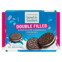 Bowl & Basket Double Crème Filled Chocolate Sandwich Cookies, 15.35 oz, 15.35 Ounce