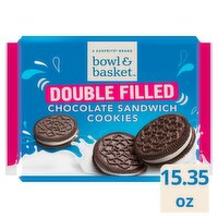 Bowl & Basket Double Filled Chocolate Sandwich Cookies, 15.35 oz