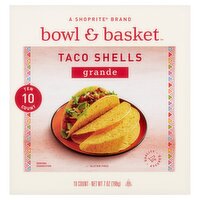 Bowl & Basket Grande Taco Shells, 10 count, 7 oz, 7 Ounce