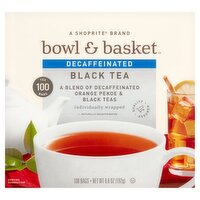 Bowl & Basket Decaffeinated Black Tea Bags, 100 count, 6.8 oz