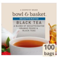 Bowl & Basket Decaffeinated Black Tea Bags, 100 count, 6.8 oz