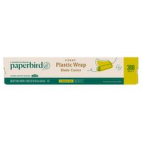 Paperbird 300 sq ft Clear Plastic Wrap Blade Cutter