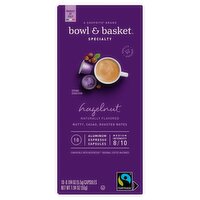 Bowl & Basket Specialty Hazelnut Aluminum Espresso Capsules, 0.194 oz, 10 count