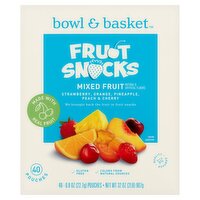 Bowl & Basket Mixed Fruit Fruit Snacks, 0.8 oz, 40 count