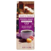 Bowl & Basket French Dark Roast Ground Coffee, 12 oz, 12 Ounce