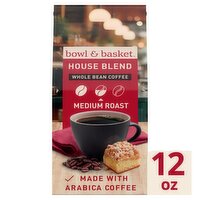 Bowl & Basket House Blend  Medium Roast Whole Bean Coffee, 12 oz