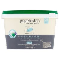 Paperbird Premium Fresh Scent Ultra Dishwasher Detergent Pacs, 36 count, 13.3 oz