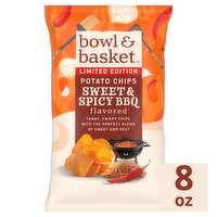 Bowl & Basket Sweet & Spicy BBQ Flavored Potato Chips Limited Edition, 8 oz