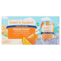 Bowl & Basket Orange Cream Sparkling Water Limited Edition, 12 fl oz, 8 count
