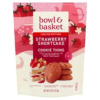 Bowl & Basket Strawberry Shortcake Cookie Thins Limited Edition, 4 oz