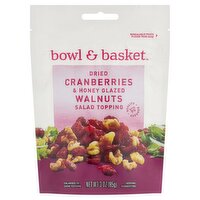 Bowl & Basket Dried Cranberries & Honey Glazed Walnuts Salad Topping, 3 oz