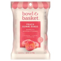 Bowl & Basket Peach Gummi Rings, 7 oz, 7 Ounce