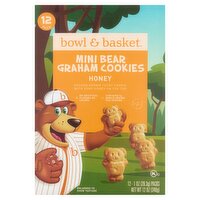 Bowl & Basket Honey Mini Bear Graham Cookies, 1 oz, 12 count