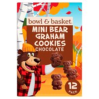Bowl & Basket Chocolate Mini Bear Graham Cookies, 1 oz, 12 count, 12 Ounce