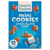 Bowl & Basket Chocolate Chip Mini Cookies, 1 oz, 12 count, 12 Ounce
