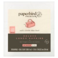 Paperbird Premium Deluxe Lunch Napkins, 2 - ply, 100 count, 100 Each