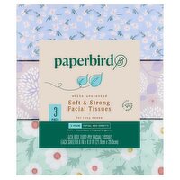 Paperbird White Unscented Soft & Strong Facial Tissues, 2-ply, 480 count, 480 Each
