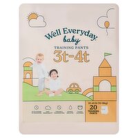 Well Everyday Baby Training Pants,Size 3t-4t, 32-40 lb, 20 count