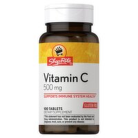 ShopRite Vitamin C Dietary Supplement, 500 mg, 100 count, 100 Each