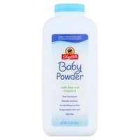 ShopRite Baby Powder with Aloe and Vitamin E, 15 oz