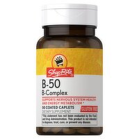 ShopRite B-50 B-Complex Coated Caplets, 50 count