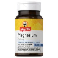 ShopRite Magnesium Gluten Free Coated Caplets Dietary Supplement, 250 mg, 100 count