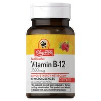 ShopRite Fast Dissolve Vitamin B-12 Dietary Supplement, 2500 mcg, 60 count, 60 Each