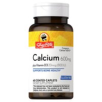 ShopRite Calcium Plus Vitamin D3 Dietary Supplement, 60 count, 60 Each