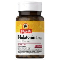 ShopRite Melatonin Plus L-Theanine Sleep Aid Dietary Supplement, 10 mg, 120 count